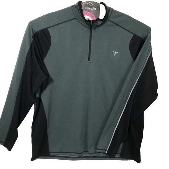 Old Navy Active Mens 2XL Gray Running Shirt 1/4 Zip Reflective stitching - Picture 1 of 9